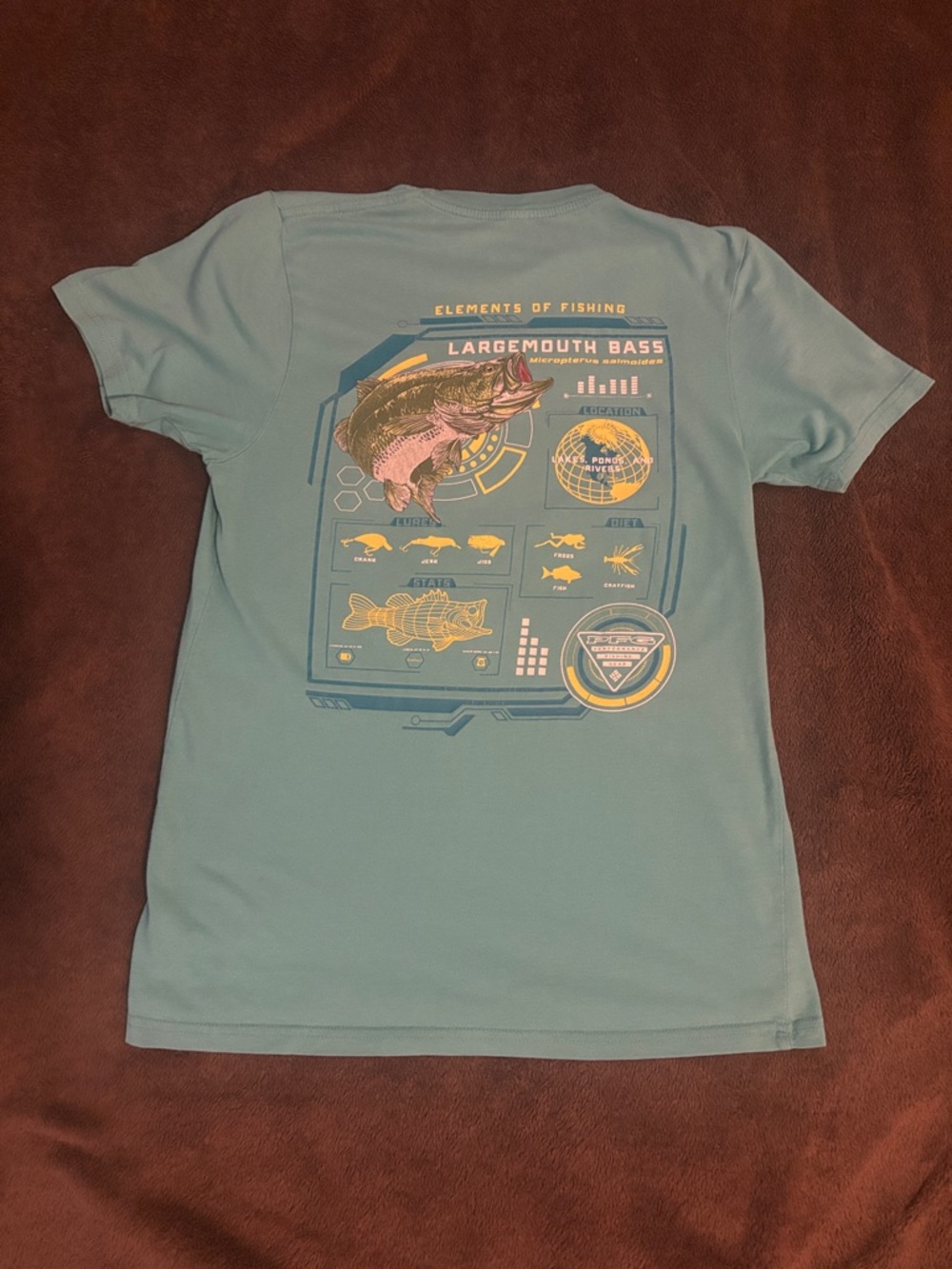 Columbia Teal Largemouth Bass Graphic Tee